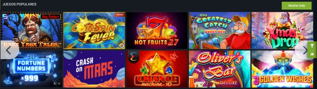 Juegos en 1xBet Casino