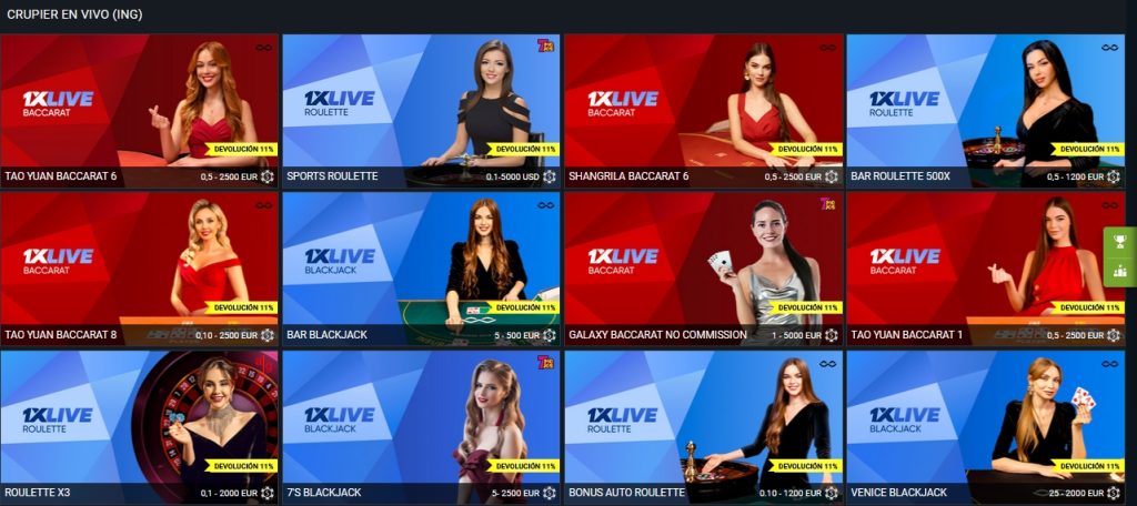 Juegos en Vivo 1xBet